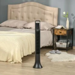 HOMCOM 36" Freestanding Tower Fan 3 Speed - Black - 824-016BK -Dimplexs Zone homcom 824 016bk