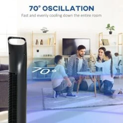 HOMCOM 36" Freestanding Tower Fan 3 Speed - Silver - 824-016SR -Dimplexs Zone homcom 824 016sr 4