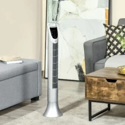 HOMCOM 36" Freestanding Tower Fan 3 Speed - Silver - 824-016SR