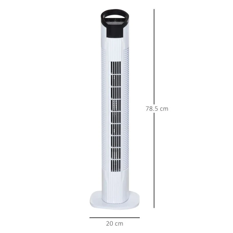 HOMCOM Freestanding Tower Fan 3 Speed - White - 824-017V70 4 HOMCOM Freestanding Tower Fan 3 Speed - White - 824-017V70 - Image 2