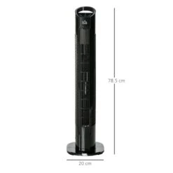 HOMCOM Freestanding Tower Fan 3 Speed - Black - 824-017V70BK -Dimplexs Zone homcom 824 017v70bk 1