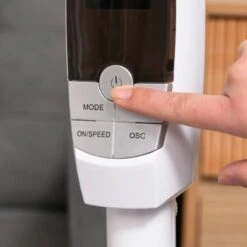 HOMCOM 54" Pedestal Stand Fan 3 Speed Mode - Black & White - 824-023V70 -Dimplexs Zone homcom 824 023v70 8