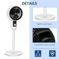 HOMCOM 32" Air Circulator Fan 3 Speed - Black And White - 824-025 -Dimplexs Zone homcom 824 025 6