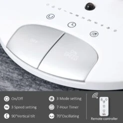 HOMCOM 28" Air Circulator Fan 3 Speed - Black And White - 824-026V70 -Dimplexs Zone homcom 824 026v70 4