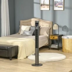 HOMCOM 46" Tower Fan With Ionizer Air Filter - Grey - 824-031V70