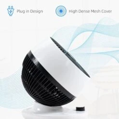 HOMCOM Room Air Circulator Fan With 3 Speed - Black And White - 824-032V70 -Dimplexs Zone homcom 824 032v70 3