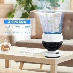 HOMCOM Room Air Circulator Fan With 3 Speed - Black And White - 824-032V70 -Dimplexs Zone homcom 824 032v70 5