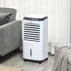 HOMCOM Portable Air Cooler Evaporative - White - 824-037V70