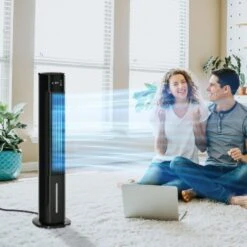 HOMCOM 42" Portable Air Cooler Humidifier - Black - 824-038V70BK