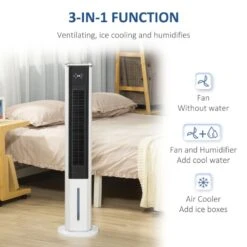 HOMCOM 42" Portable Air Cooler Humidifier - White - 824-038V70WT -Dimplexs Zone homcom 824 038v70wt 5