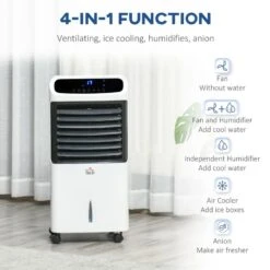 HOMCOM 32" Mobile Air Cooler Evaporative - White - 824-041V70 -Dimplexs Zone homcom 824 041v70 5