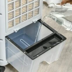 HOMCOM 32" Mobile Air Cooler Evaporative - White - 824-041V70 -Dimplexs Zone homcom 824 041v70 10