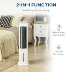 HOMCOM Evaporative Air Cooler Oscillating Fan - White - 824-042V70 -Dimplexs Zone homcom 824 042v70 5