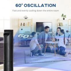 HOMCOM 42" Anion Tower Fan - Black - 824-043V70 -Dimplexs Zone homcom 824 043v70 5