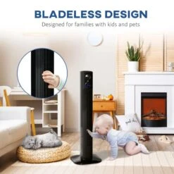 HOMCOM 38" Freestanding Tower Fan - Black - 824-050V70BK -Dimplexs Zone homcom 824 050v70bk 6