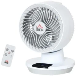HOMCOM 28cm Electric Table Desk Fan With 3 Speed - White - 824-058V70WT -Dimplexs Zone homcom 824 058v70wt 11