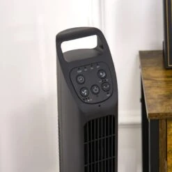 HOMCOM Oscillating Tower Fan With Remote Control - Black - 824-065V70BK -Dimplexs Zone homcom 824 065v70bk 7