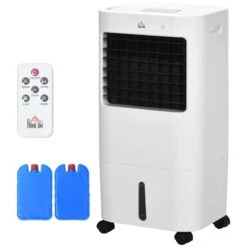 HOMCOM Mobile Air Cooler Fan With 15L Water Tank - White - 824-066V70CW -Dimplexs Zone homcom 824 066v70cw 10