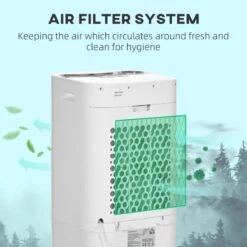 HOMCOM Mobile Air Cooler Fan With 15L Water Tank - White - 824-066V70CW -Dimplexs Zone homcom 824 066v70cw 3