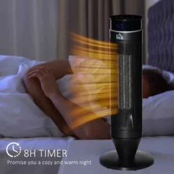 HOMCOM Oscillating Electric Tower Heater - Black - 820-251V70 -Dimplexs Zone hpob9e17dc28aa1bc.jpg