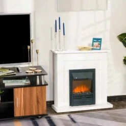 HOMCOM Electric Fire & Fireplace Suite - White - 820-176V70 -Dimplexs Zone i1y6ff17ea4b89fe4.jpg
