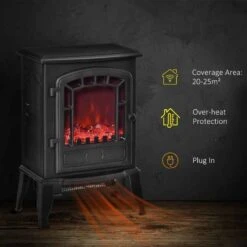 HOMCOM Electric Stove Fire - Black - 820-215V70 -Dimplexs Zone j8gd2618b0048b9b2.jpg