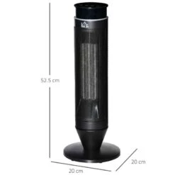 HOMCOM Oscillating Electric Tower Heater - Black - 820-251V70 -Dimplexs Zone jox87b17dc28aa1bc.jpg
