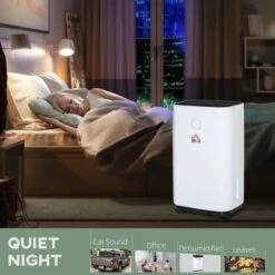 HOMCOM 16L Portable Quiet Dehumidifier - White - 821-019V70 -Dimplexs Zone l598a318abae7032c.jpg