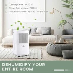 HOMCOM 10L Smart App Control Dehumidifier - White - 821-023V70WT -Dimplexs Zone lc488c1833c345a6b.jpg