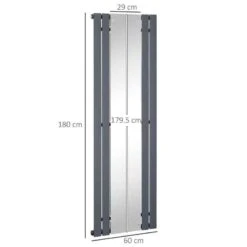 HOMCOM Vertical Water Filled Radiator With Mirror - Grey - 820-310V00GY -Dimplexs Zone lgoa12182d2b3ec91.jpg