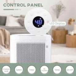 HOMCOM 10L Smart App Control Dehumidifier - White - 821-023V70WT -Dimplexs Zone lk0d4d1833c345a6b.jpg