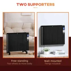 HOMCOM Quiet Panel Portable Electric Convector Radiator - Black - 820-336V70BK -Dimplexs Zone lksa09183010d264e.jpg