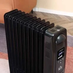 HOMCOM Digital Oil Filled Electric Radiator - 9 Fin - Black - 820-267BK -Dimplexs Zone lne3d618379073b7c.jpg