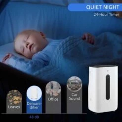 HOMCOM 20L Portable Dehumidifier With Air Purifier Filter - White - 821-025V70WT -Dimplexs Zone m3yd1418a6925fbff.jpg