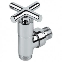 Ultraheat Minimalist Manual Angle Valve With 15mm Tube Connectors - Chrome - MIN840C