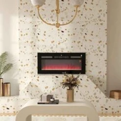 HOMCOM Electric Wall Mounted Fire - 1020mm - Black - 820-345V73BK -Dimplexs Zone mki9f318a2b90a8df.jpg