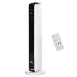 HOMCOM Oscillating Tower Heater With Remote Control - White - 820-249V70 -Dimplexs Zone n3gdaa186bb741402.jpg