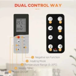 HOMCOM Quiet Panel Portable Electric Convector Radiator - Black - 820-336V70BK -Dimplexs Zone nan88c183010d264e.jpg