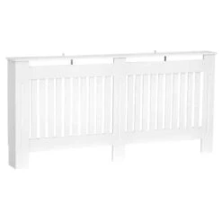HOMCOM Slatted Radiator Cover - Large - White - 820-031 -Dimplexs Zone ndpc7917dc31d14fd.jpg