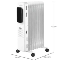 HOMCOM Oil Filled Electric Radiator - 9 Fin - White - 820-261V70 14 HOMCOM Oil Filled Electric Radiator - 9 Fin - White - 820-261V70 -Dimplexs Zone nfq27b17dc4afec37.jpg