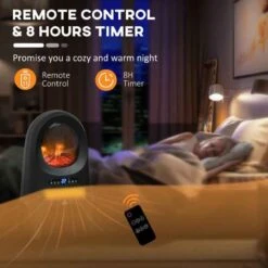 HOMCOM Ceramic Electric Space Heater - Black - 820-318V70BK -Dimplexs Zone njd756182f6c07102.jpg