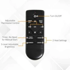 HOMCOM Electric Fire & Fireplace Suite - White - 820-176V70 -Dimplexs Zone nqjb1017ea4b89fe4.jpg