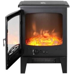 HOMCOM Electric Stove Fire Heater - Black - 820-164 -Dimplexs Zone nqm84618b00db3cf8.jpg