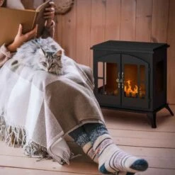 HOMCOM Bioethanol Stove Fire Heater - Black - 820-361V00BK -Dimplexs Zone nvz2af1894f68ddbf.jpg