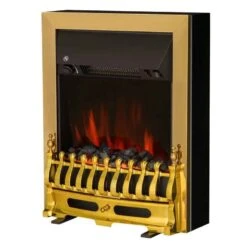 HOMCOM Electric Fireplace With LED Flame - Gold - 820-042 -Dimplexs Zone nyeac917dc12734ad.jpg