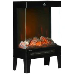 HOMCOM 180° Electric Fireplace Heater - Black - 820-301V70BK -Dimplexs Zone o1e98a1831ff35048.jpg