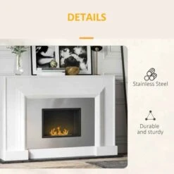 HOMCOM Wall Mounted Bioethanol Stove Fire - Silver - 820-328V00SR -Dimplexs Zone o94756182668e6311.jpg