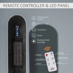 HOMCOM 45° Oscillation Tower Heater - White - 820-281V70 -Dimplexs Zone ojde3217dc24157a8.jpg