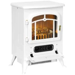 HOMCOM Modern Electric Stove Fire - White - 820-038V70WT -Dimplexs Zone oqhc8a18abbc2fb8d.jpg