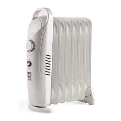 PIFCO 800W Oil Filled Radiator - 7 Fins - White - 203915